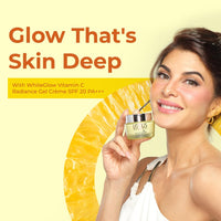 Lotus Herbals WhiteGlow Vitamin C Gel Crème | Reduces Dark Spots | Unique Gel + Crème Formula | 100x More Vitamin C | Boosts Radiance | SPF 20 PA+++ | Paraben-Free | 50g