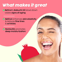 PLIX - THE PLANT FIX Pomegranate 0.6% Retinol & 0.2% Bakuchi Oil Face Serum (30 ml) | For Reverse Aging | Reduces Fine Lines & Wrinkles | For Men & Women | 100% Vegan
