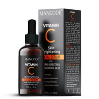Mancode Vitamin C Serum With Hyaluronic Acid | 35% Vitamin C for Brightening Skin |Hyaluronic Acid Improves Skin Tone and Pore Minimizing |Alpha Arbutin for Improving Skin Texture Boosts Collagen 50ml