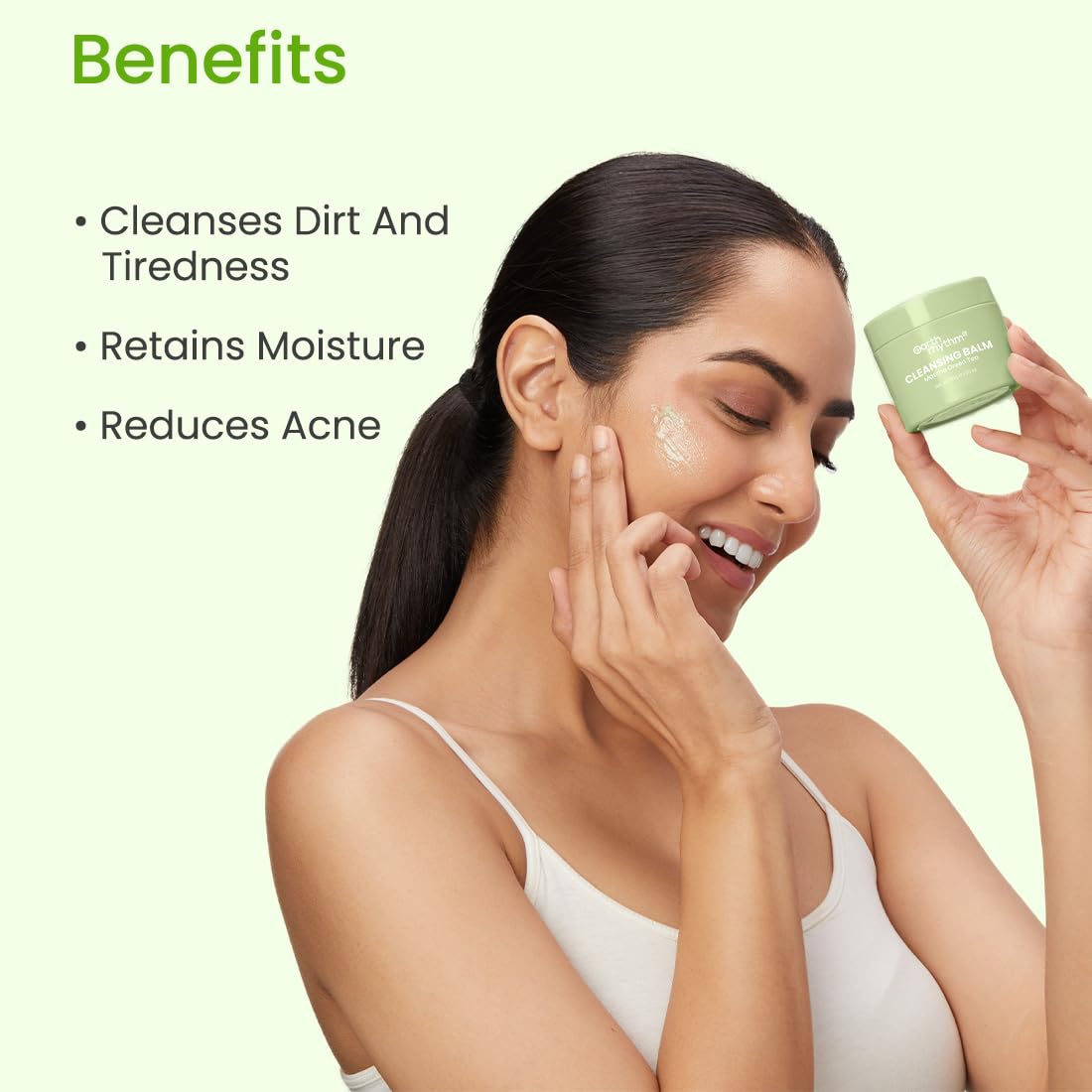 Earth Rhythm Matcha Green Tea Makeup Remover Cleansing Balm | Cleanse Makeup, Removes Excess Oil & Dirt, Detoxifies & Clear Pores | For All Skin Type | Men & Women – 40g