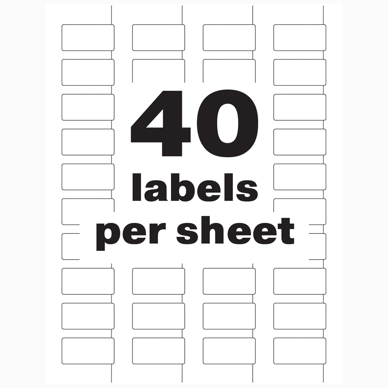 Avery White Asset Tag Labels, 3/4" x 1-1/2", Laser Printable Tags, 320 Waterproof Labels (61525) 3/4" x 1-1/2" Durable White