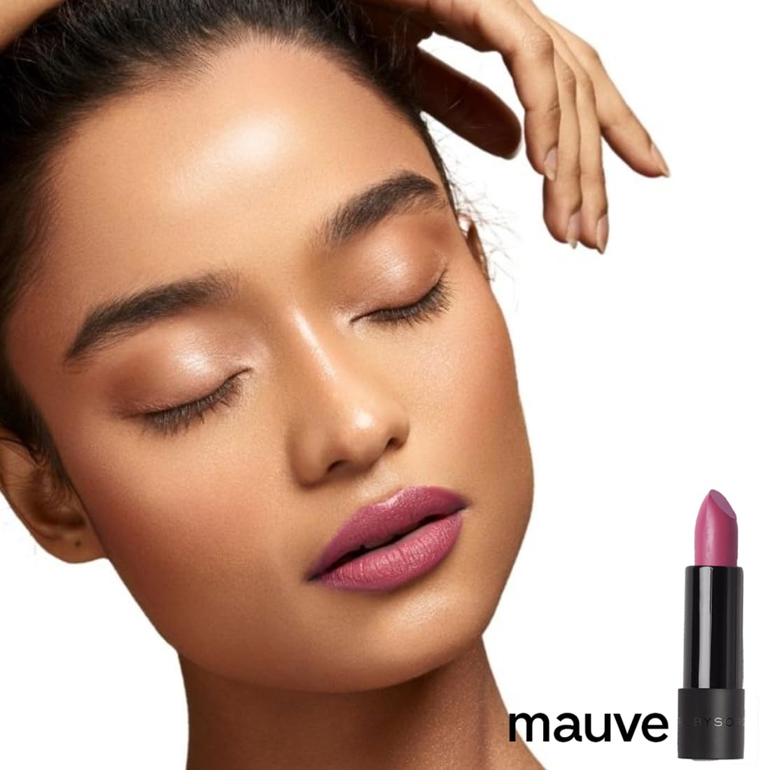 Ruby's Organics Semi-Matte Lipstick for Women All Indian Tones, Highly Pigmented, Moisturizing, Non Drying, Lightweight and Long Lasting Formula, Lip Makeup, Synthetic Chemical-Free, Mauve, 3.7g