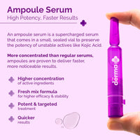 The Derma Co 5% Glycolic + 2% Kojic Acid Serum Pigmentation Corrector Ampoule Kit | Dark spot reduction in 7 days | 7 Fresh mix ampoule | No Oxidation | Face Serum For Spotless Skin | All Skin Type -14 ml