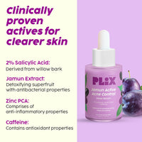The Plant Fix Plix Jamun Face Wash and Active Acne Serum Combo(100ML + 30ML) For Active Acne & Oil Control, For Breakouts | Oily & Acne Prone Skin | Women & Men