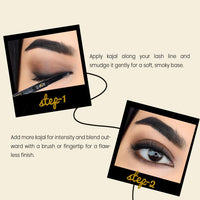 OCEGLOW-Powerful Marine Extracts Smoky Drama Black Matte Kajal Pencil For Women | 24Hr Long-Lasting Kajal Pencil | Versatile, Water-Proof And Smudge-Proof| - 1.8Gm