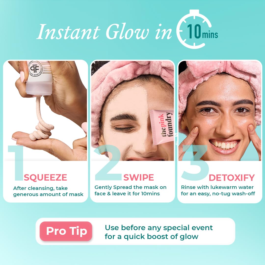 The Pink Foundry Pore Refining & Soothing Clay Mask with Cica | Deeply Cleanses Skin, Increases Hydration & Absorbs Extra Oil from Skin 100g