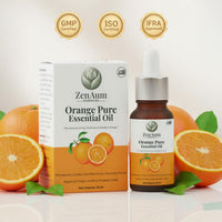 Zenaum Essences 100% Natural Orange Therapeutic Grade Essential Oil | 15ml (Pack of 2)| Mood Uplifting, Skin Brightening & Aromatherapy Sourced from Andhra Pradesh, India | GMP, ISO & IFRA Certified