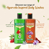Medimix Ayurvedic Body wash, Sandal With Eladi Oil For Clear, Glowing And Tan-Free Skin 250ml + 50ml | Herbal Shower Gel | Paraben-free & Sulphate-free