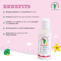 Tots & Bubbles Calming Baby Body Lotion – A Nourishing Moisturizer with Kokum Butter & Sweet Almond Oil - 50ml | Contains Coconut & Cardamom Oil with Konjac Root Extracts | Helps in Skin Nourishment | No Artificial Fragrance