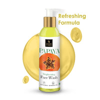 Good Vibes Papaya Brightening Face Wash 120 ml - Radiant Glowing Moisturizing Brightening Anti Ageing Pore Cleansing Formula for All Skin Types, Natural, No Parabens & Mineral Oil, No Animal Testing