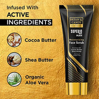 Bryan & Candy Superio Man Moisturizing Face Scrub Enriched with Cocoa Butter, Shea Butter & Organic Aloe Vera (50 ml)