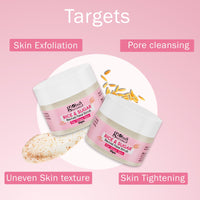 Globus Naturals Rice & Sugar Revival Face Scrub, Enriched with Coffee & Walnut, For Glass Skin, 50 gm