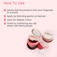 Earth Rhythm Dab Set Go 3-in-1 Face Palette With Eyeshadow, Lip & Cheek Tint & Mattifying Face Powder, For Everday Makeup, Highly Pigmented (Champagne)