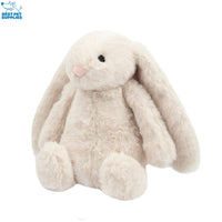 Best Pet Supplies Interactive Bunny Buddy Dog Toy with Crinkle and Squeaky Enrichment for Small and Medium Breed Puppies or Dogs, Cute and Plush - Bunny Bundle (Beige, Gray)