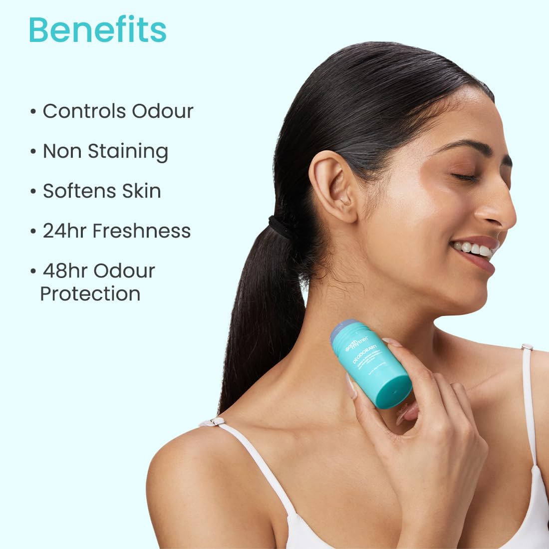 Earth Rhythm Cool Blue Deo Stick | Long Lasting, Anti perspirant, Aluminium Free, 24 Hr Freshness | Unisex - 30g