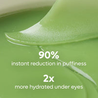 mCaffeine Green Tea Hydrogel Under Eye Patches for Fine Lines Reduction | Cooling Under Eye Patch Mask with 1% Caffeine for Instant Hydration & De-Puffing | 15 Pairs