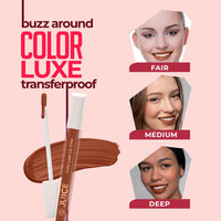 Juice Matte Luxe Lipstick - Vitamin E Enriched, Smudge-Free with Bio Retinol, Moisturizing Lock Technology, SPF 15, Long-Lasting (Mocha Lust - M02)