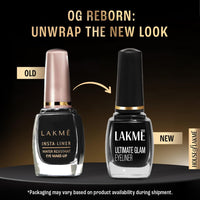 Lakmé Insta Eye Liner, Black Semi_Matte Finish, Water Resistant, Long-Lasting, 9 Ml (Pack of 4)