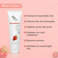Fixderma Strawberry Face Wash with Vitamin E & Strawberry Extract | Face Wash & Face Cleanser | Face Wash for Oily Skin (All Type Skin) | Face Wash for Women & Men - 75g