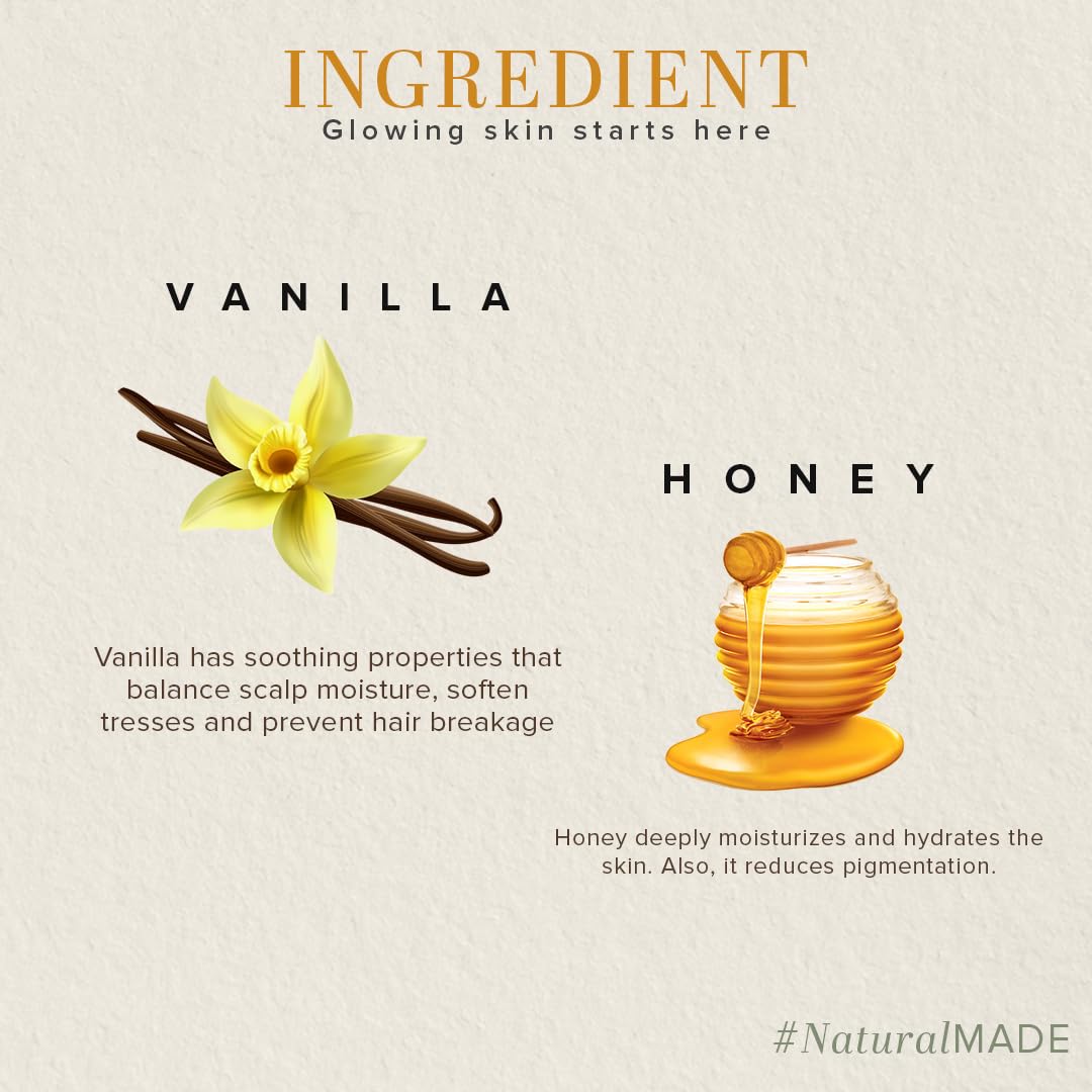 Khadi Natural Honey & Vanilla Hair Shampoo For Soft Hair, For Hair Growth, Suitable for All Hair Types|, Pack of 2| (210 * 2) (420 ml)