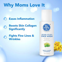 The Moms Co. Natural Vita Rich Face Wash | All Skin Types | With Vitamins C, B3 & B5, Neem Extract and Witch Hazel 25 ML