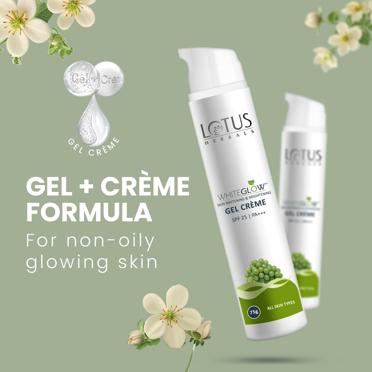 Lotus Herbals WG Bigger Gel Cream_75g + Yogurt Maque_80g (Set Of 2)