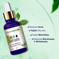 Hilary Rhoda Tea Tree Mulberry Acne Buster Serum for acne free Skin | Non-Irritating Formula | Helps Reduce Acne & Blemishes| with Goodness of Mulberry | 30 ml