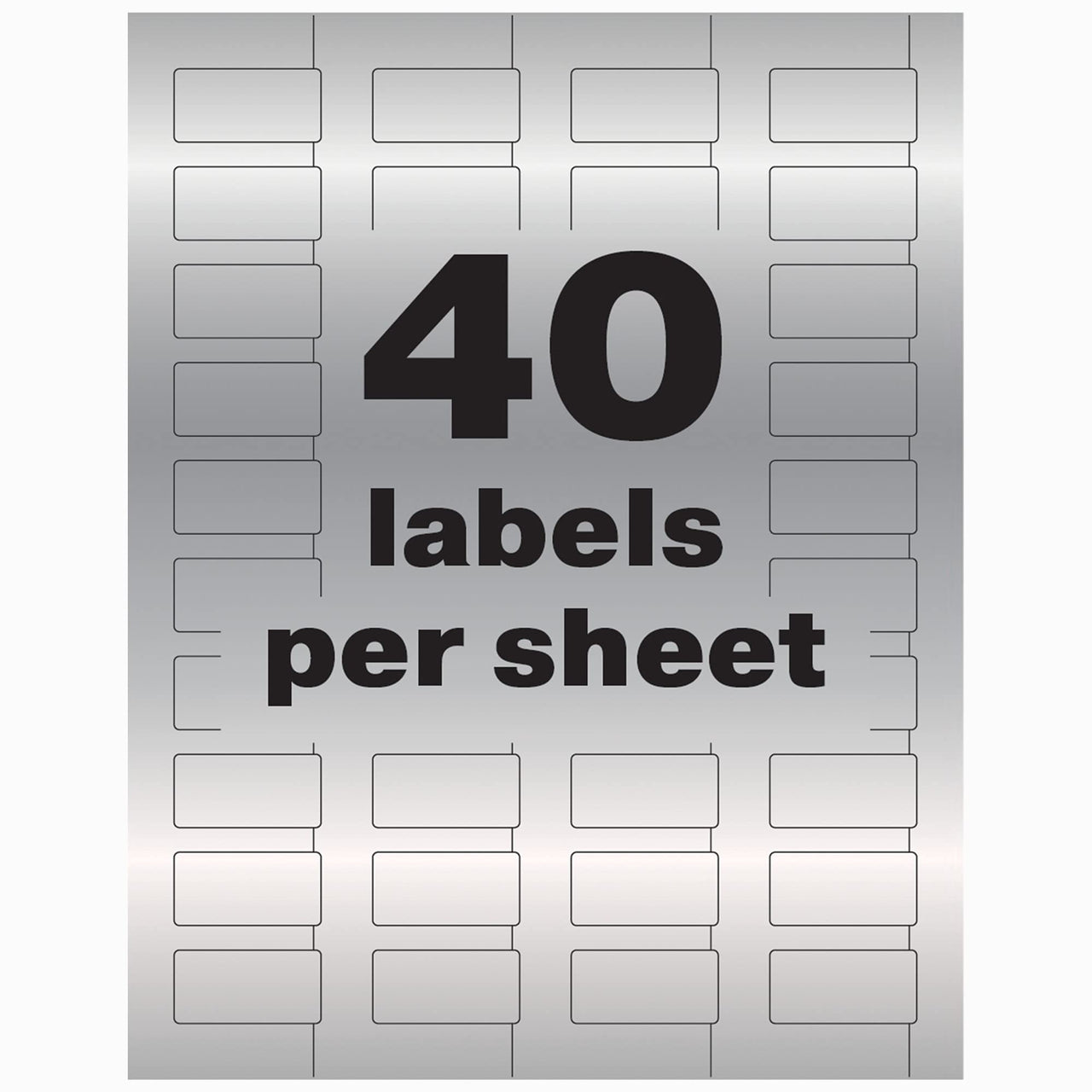 Avery Metallic Asset Tag Labels, 3/4 x 1-1/2", Laser Printable Tags, 320 Waterproof Labels (61523) 3/4" x 1-1/2"