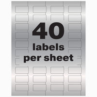 Avery Metallic Asset Tag Labels, 3/4 x 1-1/2