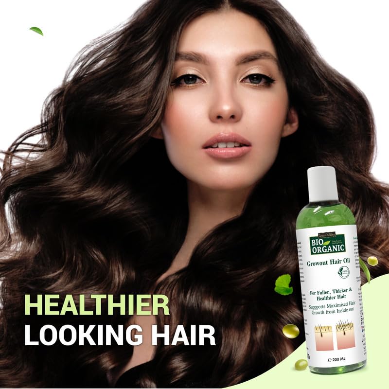 INDUS VALLEY Bio Organic Growout Hair Oil,- 200ml