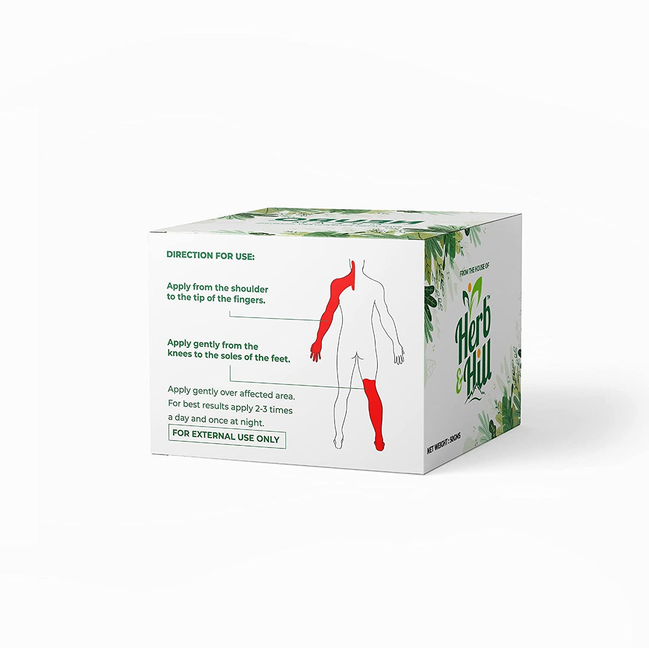 Herb & Hill Neuro Cream | Ayurvedic cream for Better Circulation in Hands & Legs | Hand & Leg Massage Cream - 50 Gms.