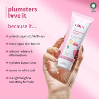 Plum Oat & Ceramide Complex100% Mineral Sunscreen | SPF 50 PA+++ | For Sensitive Skin | Strengthens Skin Barrier | Sun Protection From UVA/B Rays | Lightweight, Non-Oily | Men & Women | 50g
