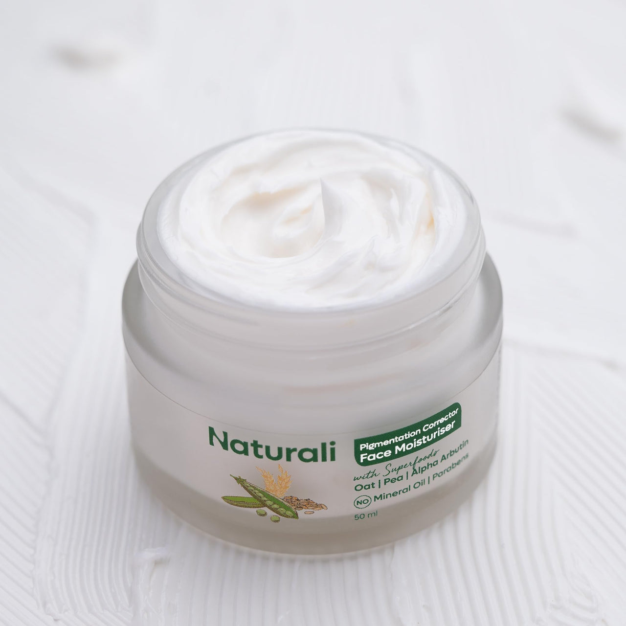 Naturali Pigmentation Corrector Moisturiser | With Superfoods Oat, Pea & Alpha Arbutin | Helps Fade Pigmentation | Evens Skin Tone & Lightens Dark Spots | Paraben-free | For All Skin Types | Best Dark Spot Corrector Moisturiser | 50ml