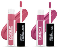 Insight Non Transfer Matte Finish Lip Color, 4ml (LG40=26) & Non Transfer Matte Finish Lip Color, 4ml (04 Ferocious Pink)
