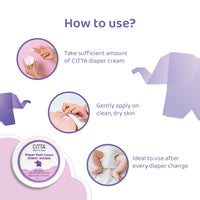 CITTA | Diaper Rash Cream | Treat & Heal Rashes and Inflammation| Diaper Rash Cream with Zinc Oxide & Chamomile| | 5X moisture-rich| | 50g | Baby products | Diaper cream for babies |