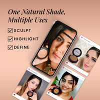 COLORESSENCE Matte Bronzer Contour Powder Natural Highlighter for Face Sculpting Sun Kissed Look | Oil Control & Waterproof | Creamy & Ultra Fine Texture, 10 gm