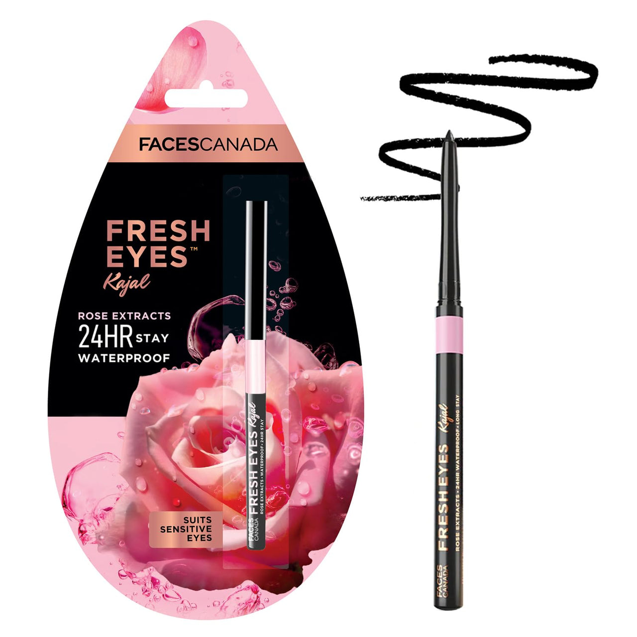 FACESCANADA Weightless Cream Finish Lipstick - Sweet Mocha & Weightless Creme Finish Lipstick - Imperial Plum & Fresh Eyes Kajal 0.35G