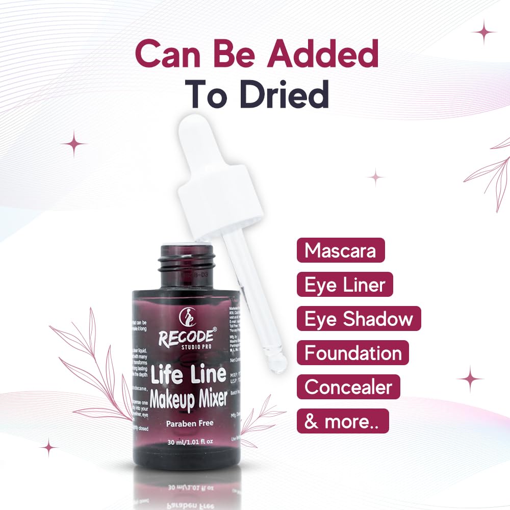 Recode Life Line Makeup Mixer 30ml | Long Lasting | Waterproof | Brings Life to Old Makeup Products