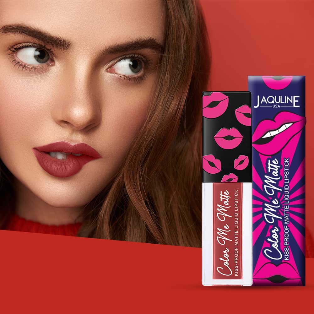 Jaquline USA Color Me Matte Long Lasting liquid Lipstick enriched with vitamin E & tea tree oil (Espresso Brown-4.5 ml)