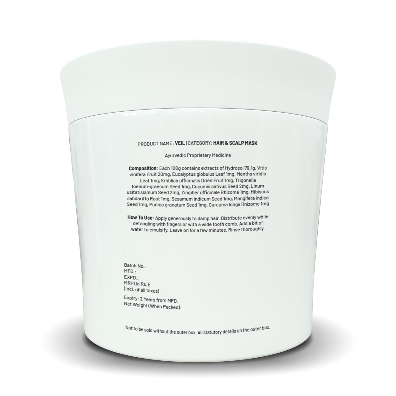 Gypsy Syrup Philtre Repairing Hair Mask | For Hair And Scalp | Improves hair elasticity and strengthens the roots | Veil - 300g