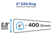 Avery Heavy-Duty View 3 Ring Binder with 2 Inch Rings, 8 Tab Reusable Write & Erase Plastic Binder Dividers, Clear Sheet Protectors, School Supplies Set (01685) Binder/Divider Set