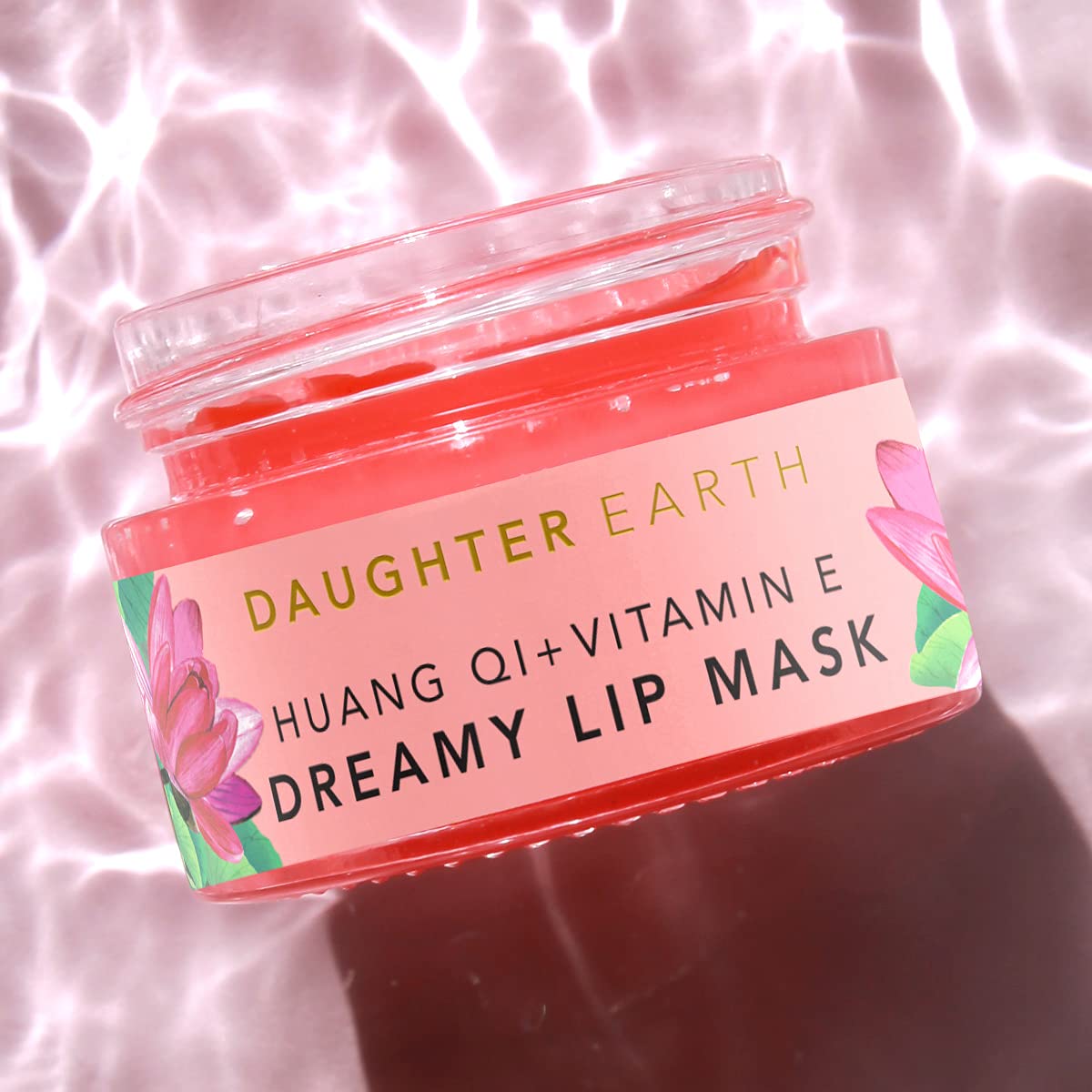 DAUGHTER EARTH Dreamy Lip Mask | Lip Balm With Vitamin E and Huang Qi | Pink Glossy Finish | Smoothens Nourishes & Moisturize | Hydration Lock Primer For Plump Lips| Overnight Mask For Softness| 15 gm