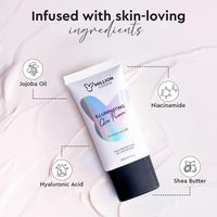 Million Colors Illuminating Strobe Cream for Face | Rose Gold Strobe Cream + Primer + Face Highlighter | Hydrating Makeup Base with SPF | Infused With Hyaluronic Acid, Niacinamide, Jojoba Oil & Shea Butter for Radiant Skin 30Ml