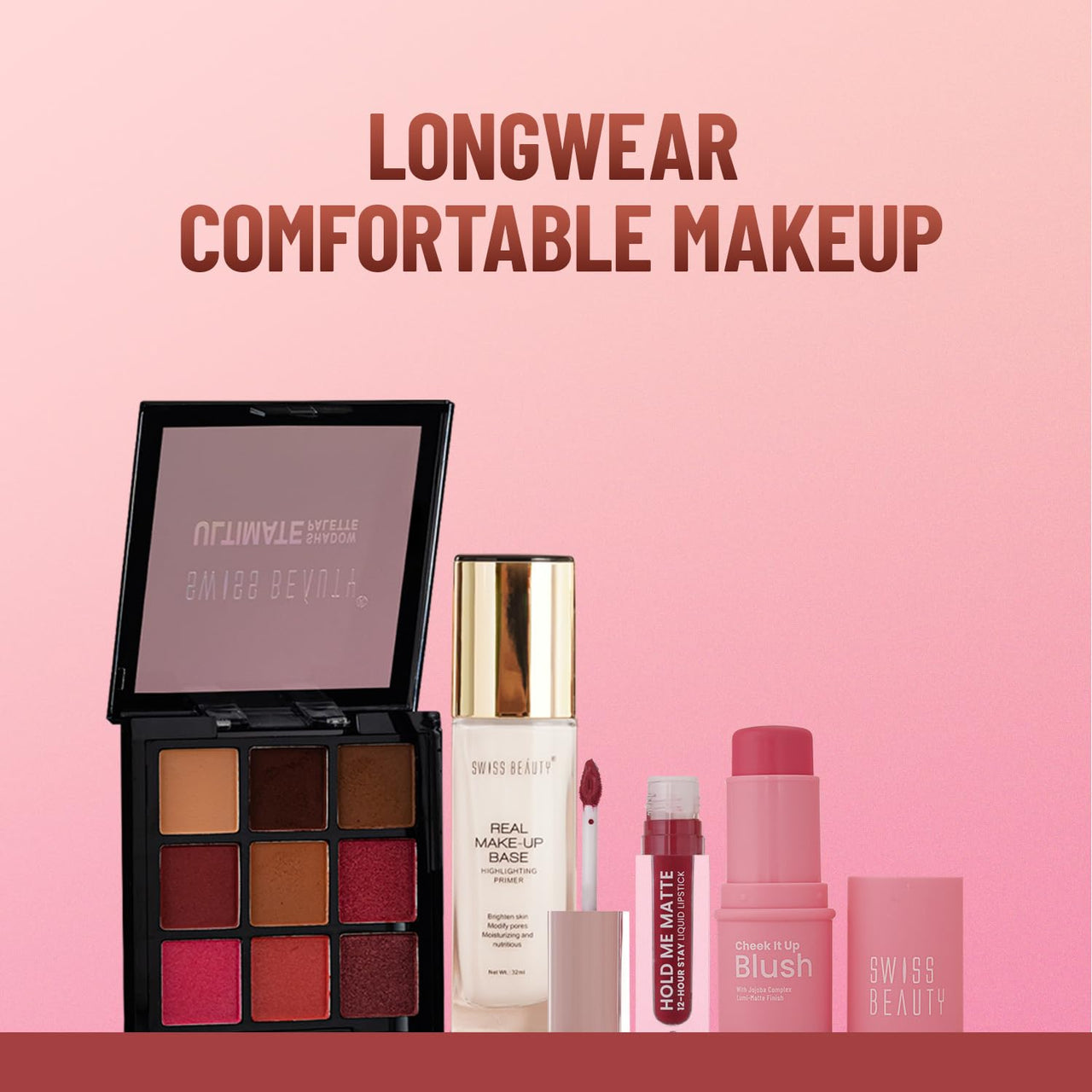 Swiss Beauty Cheek It Up Blush for Cheeks|Lumi-Matte Finish | Lightweight | Easily Blendable | With Jojoba Oil | Shade- Chic Me Up, 8g
