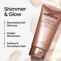 mCaffeine Shimmer Body Butter With Cocoa Butter For Shimmery & Glowing Skin (150 g)