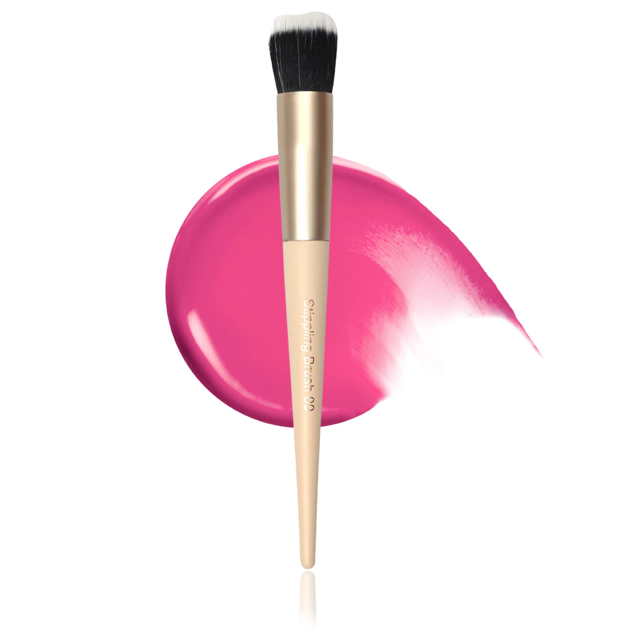 Milagro Beauty Stippling Brush 09 – Dual-Layered Brush for Liquid & Cream Foundation, Blush & Highlighter, Airbrushed Finish, Seamless Blending, Vegan Bristles, Professional Results
