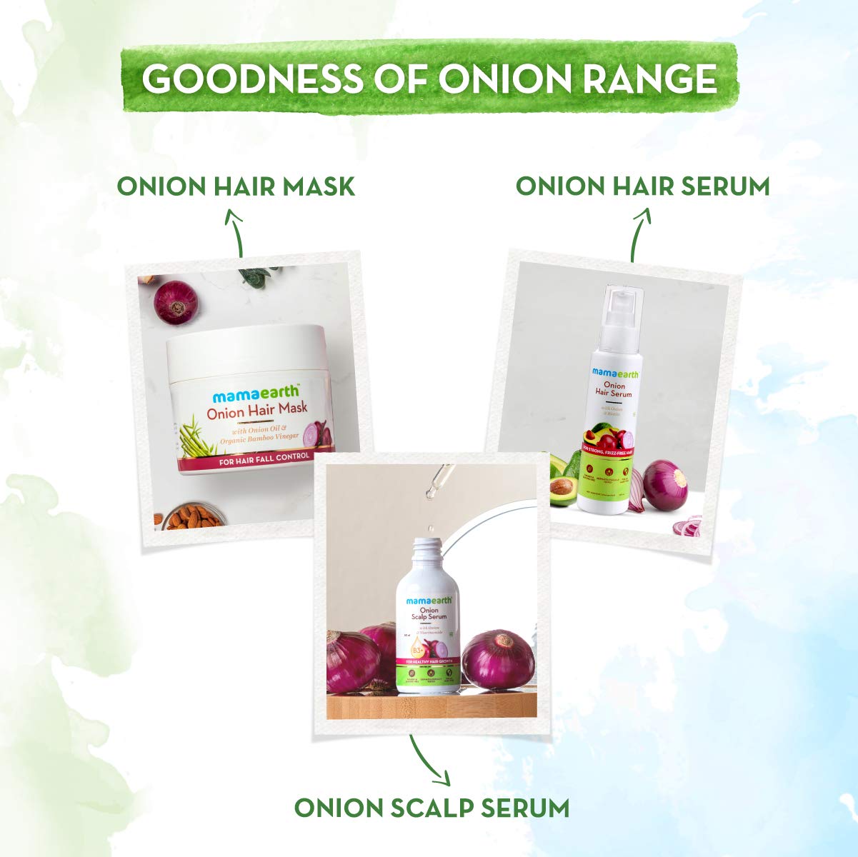 Mamaearth Anti Hair Fall Express Spa Range Hair Care Set with Onion Hair Oil + Onion Shampoo for Hair Fall Control 250ml