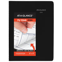 AT-A-GLANCE 2024 Weekly Planner, DayMinder, Quarter-Hourly Appointment Book, 8