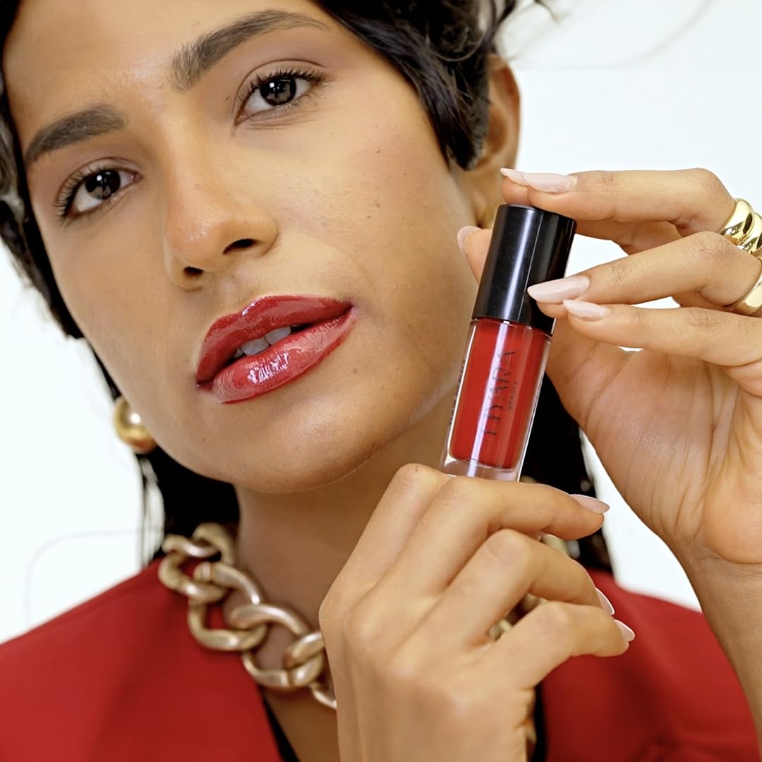 Liyara Beauty Cherry Flaunt Non-sticky Long Lasting & Hydrating Lip Gloss With Hyaluronic acid |High Shine Glossy Finish Lipgloss For Women, Girls |8ml