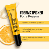 Dr. Sheth's Ceramide & Vitamin C Lip Balm | Heals Dry & Chapped Lips 24H Moisturization| Sun Protection with SPF 50+ PA+++| Barrier Repair |Non Sticky | Non greasy|Lightweight| All Genders| 10g